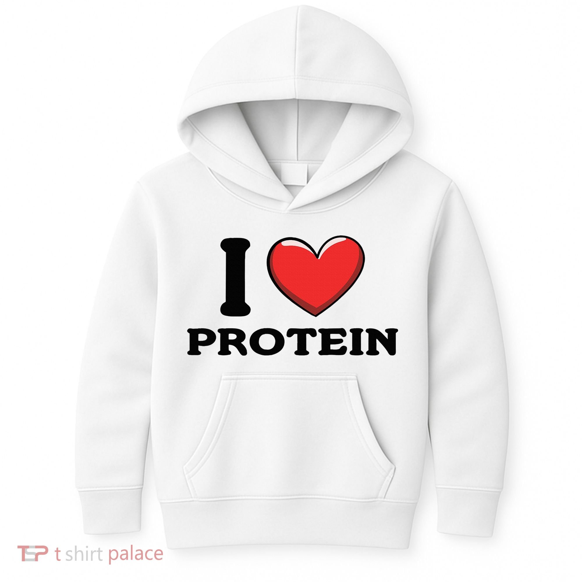 I Love Protein Funny Gym Workout Kids Hoodie