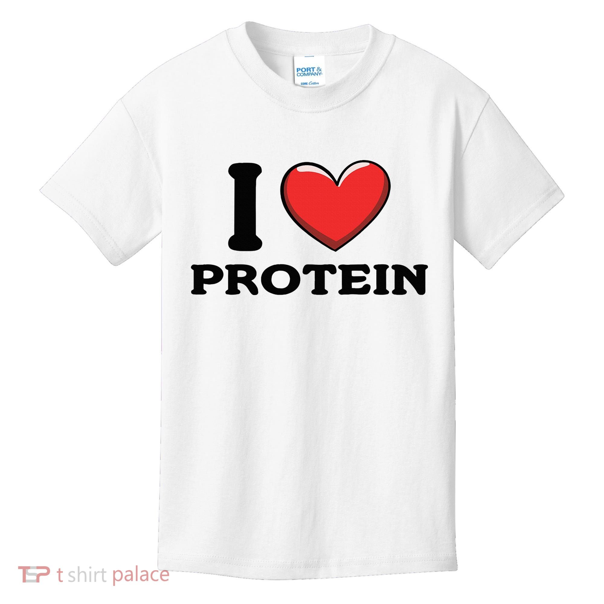 I Love Protein Funny Gym Workout Kids T-Shirt