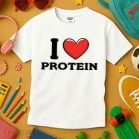 I Love Protein Funny Gym Workout Kids T-Shirt thumb 3