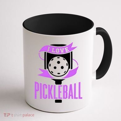I Love Pickleball Coffee Mug back