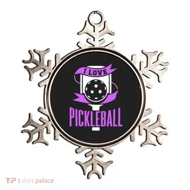 I Love Pickleball Ornament