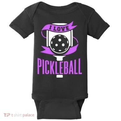 I Love Pickleball Baby Bodysuit