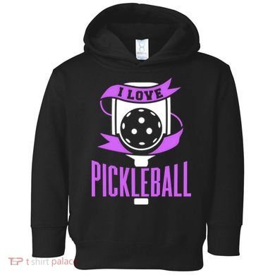 I Love Pickleball Toddler Hoodie