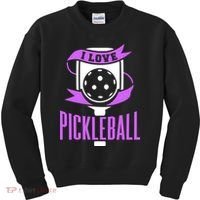 I Love Pickleball Kids Sweatshirt thumb 0