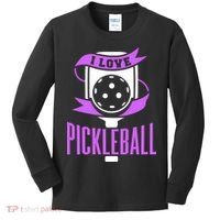 I Love Pickleball Kids Long Sleeve Shirt thumb 0