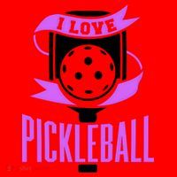 I Love Pickleball Santa Hat thumb 1