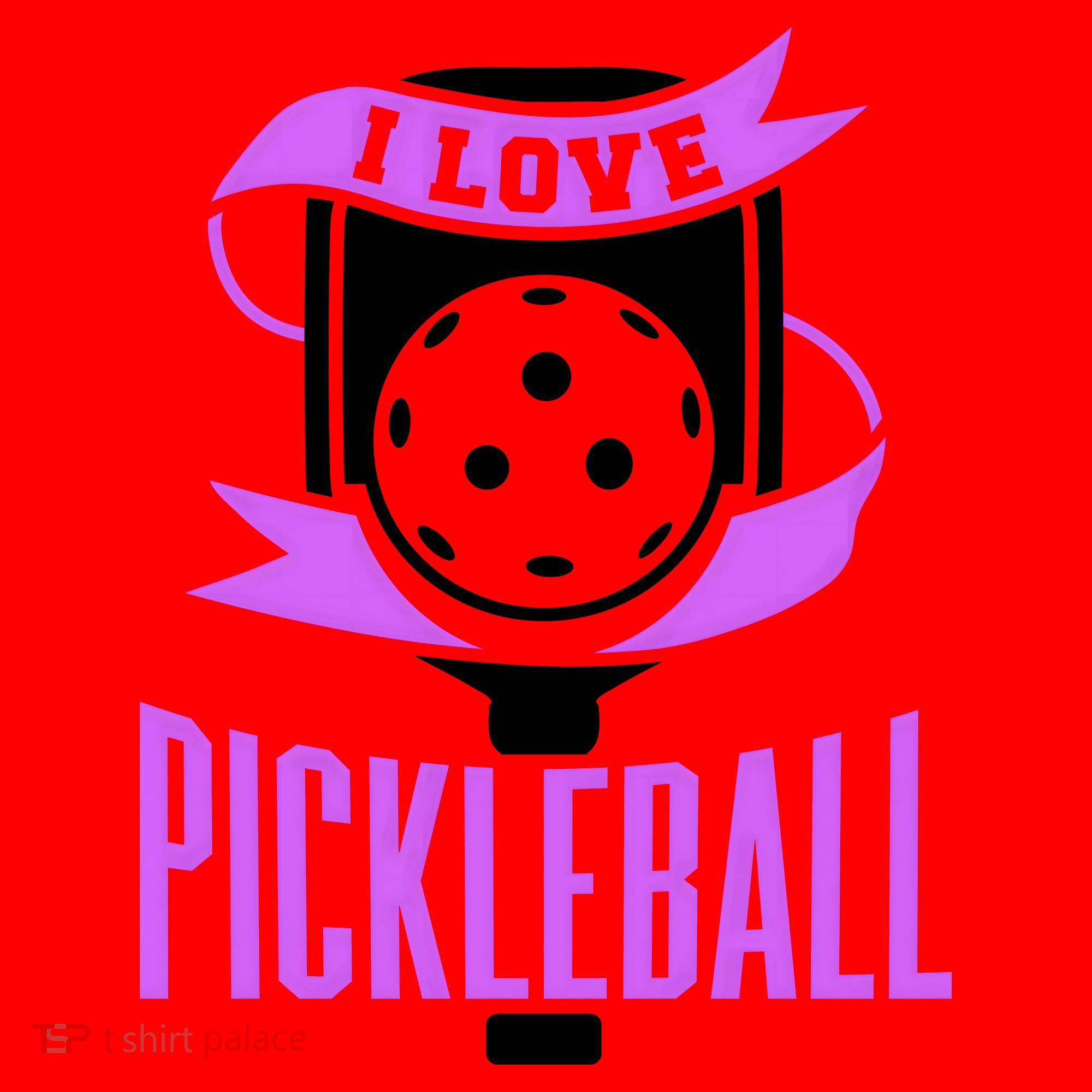 I Love Pickleball Santa Hat
