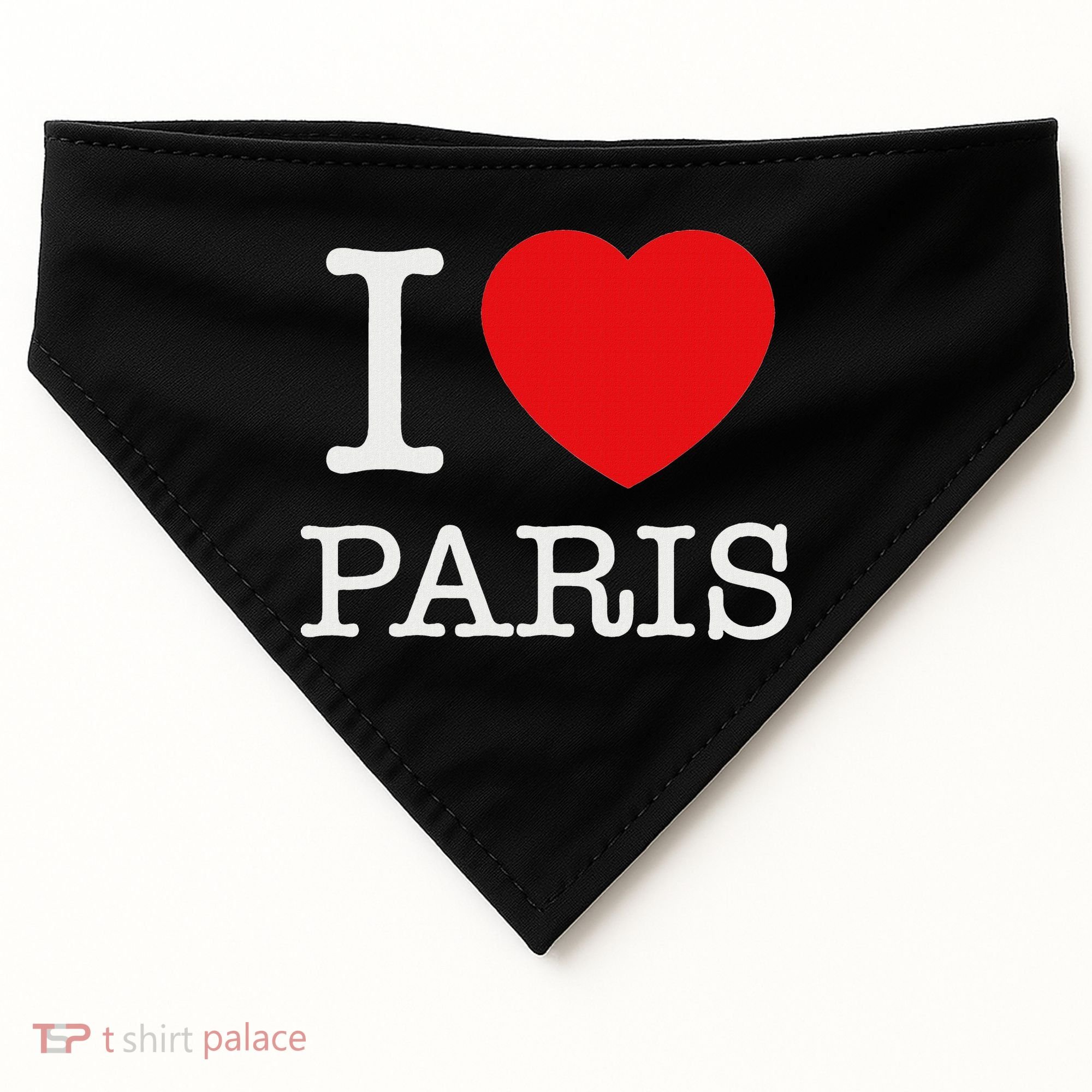I Love Paris USA-Made Doggie Bandana