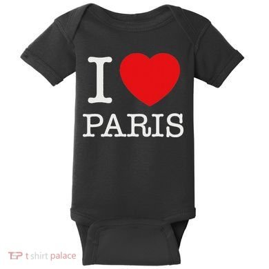 I Love Paris Baby Bodysuit