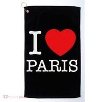 I Love Paris Golf Towel thumb 0