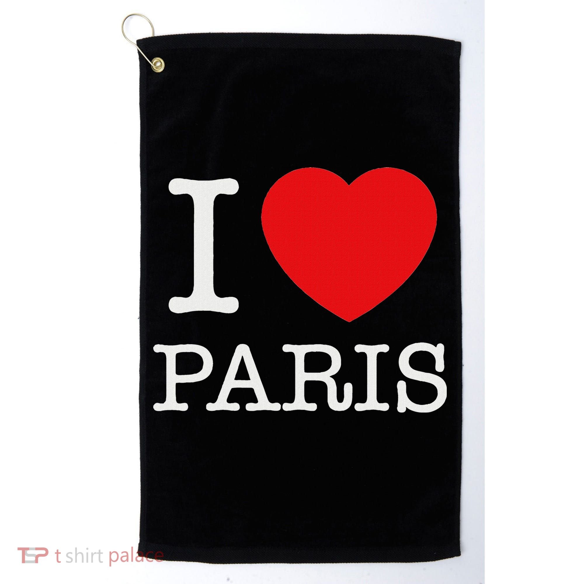 I Love Paris Golf Towel