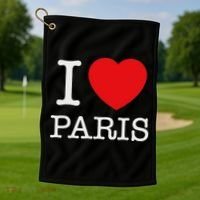 I Love Paris Golf Towel thumb 1