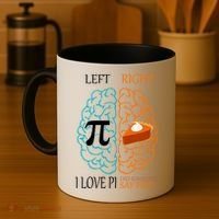 I Love Pi Did Someone Say Pie Brain Left Right Coffee Mug thumb 4