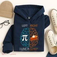 I Love Pi Did Someone Say Pie Brain Left Right Hoodie thumb 4