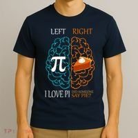 I Love Pi Did Someone Say Pie Brain Left Right T-Shirt thumb 3