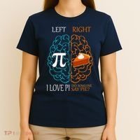 I Love Pi Did Someone Say Pie Brain Left Right T-Shirt thumb 4