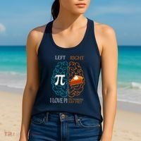 I Love Pi Did Someone Say Pie Brain Left Right Women's Tank Top thumb 2