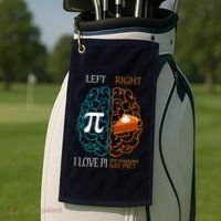 I Love Pi Did Someone Say Pie Brain Left Right Golf Towel thumb 2