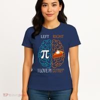 I Love Pi Did Someone Say Pie Brain Left Right Women's T-Shirt thumb 4