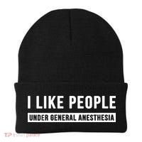 I Like People Under General Anesthesia Anesthesiology Beanie thumb 0