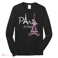 I Love Paris Eiffel Tower France French Long Sleeve Shirt thumb 0