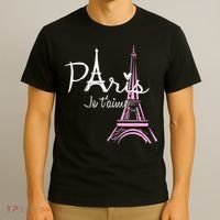 I Love Paris Eiffel Tower France French T-Shirt thumb 3