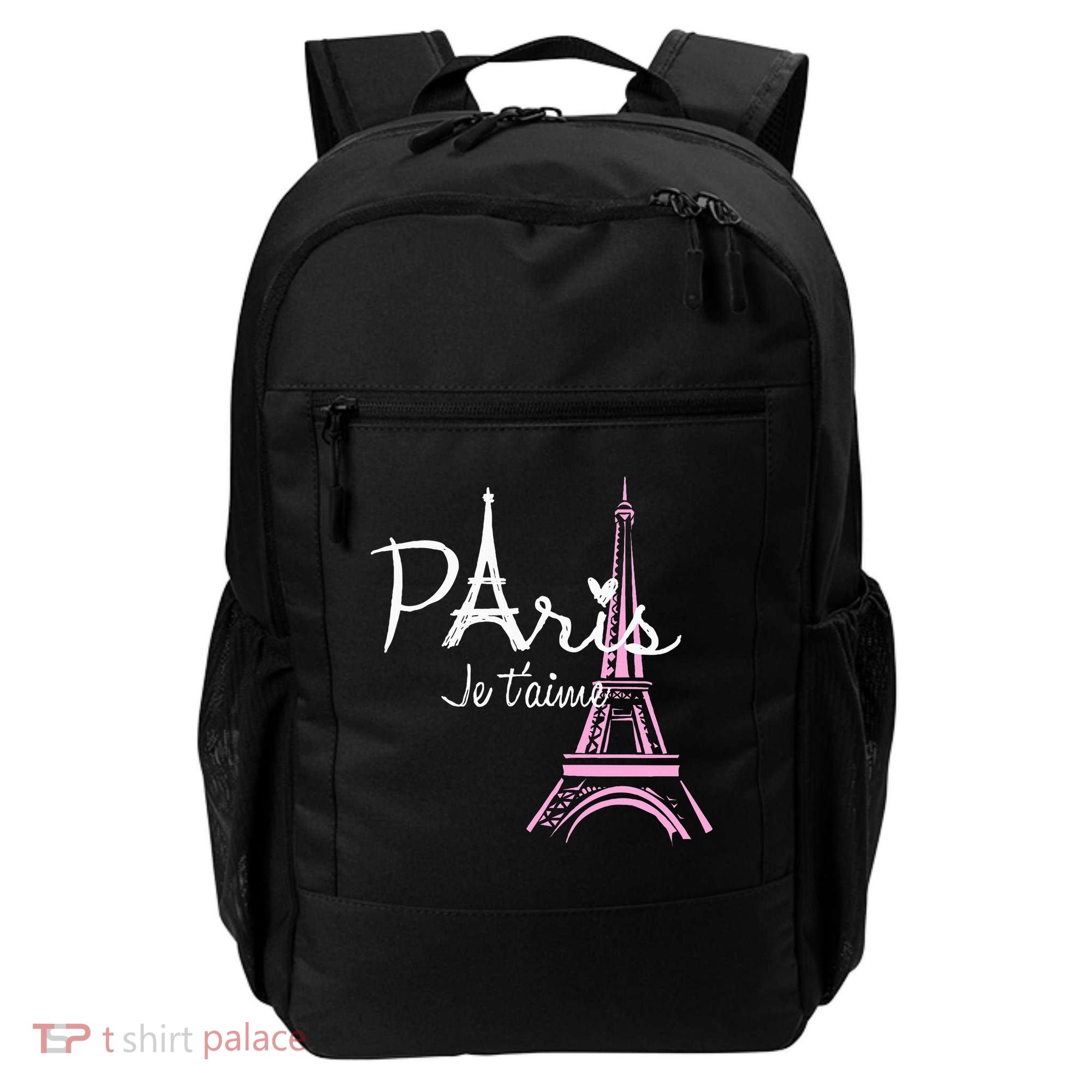 I Love Paris Eiffel Tower France French Backpack