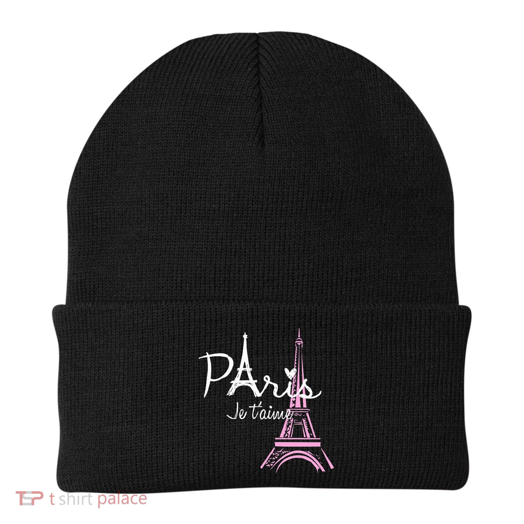 I Love Paris Eiffel Tower France French Beanie