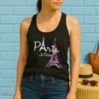 I Love Paris Eiffel Tower France French Women's Tank Top thumb 2