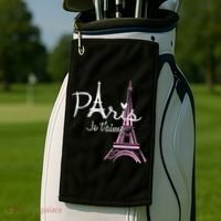 I Love Paris Eiffel Tower France French Golf Towel thumb 2