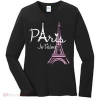 I Love Paris Eiffel Tower France French Women's Long Sleeve Shirt thumb 0