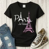 I Love Paris Eiffel Tower France French Women's T-Shirt thumb 3