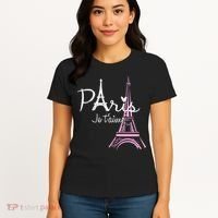 I Love Paris Eiffel Tower France French Women's T-Shirt thumb 4