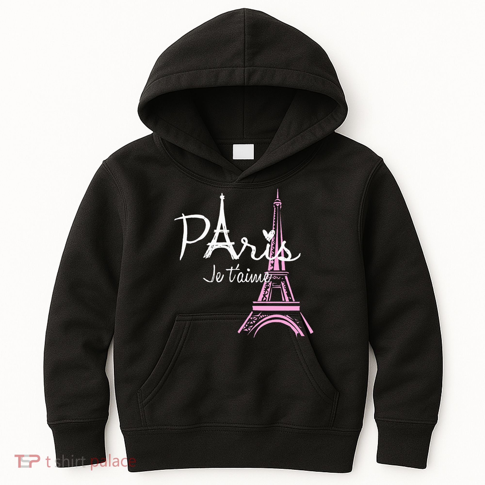 I Love Paris Eiffel Tower France French Kids Hoodie