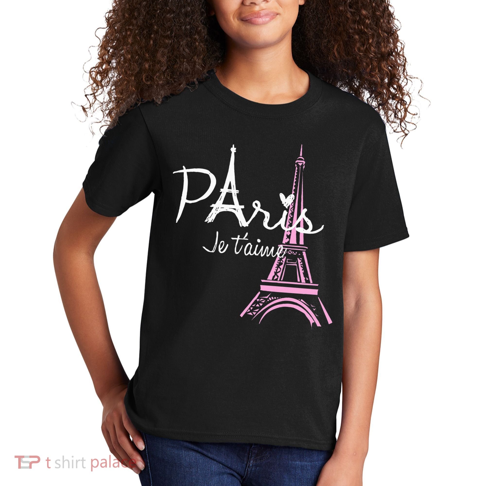 I Love Paris Eiffel Tower France French Kids T-Shirt