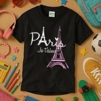 I Love Paris Eiffel Tower France French Kids T-Shirt thumb 3