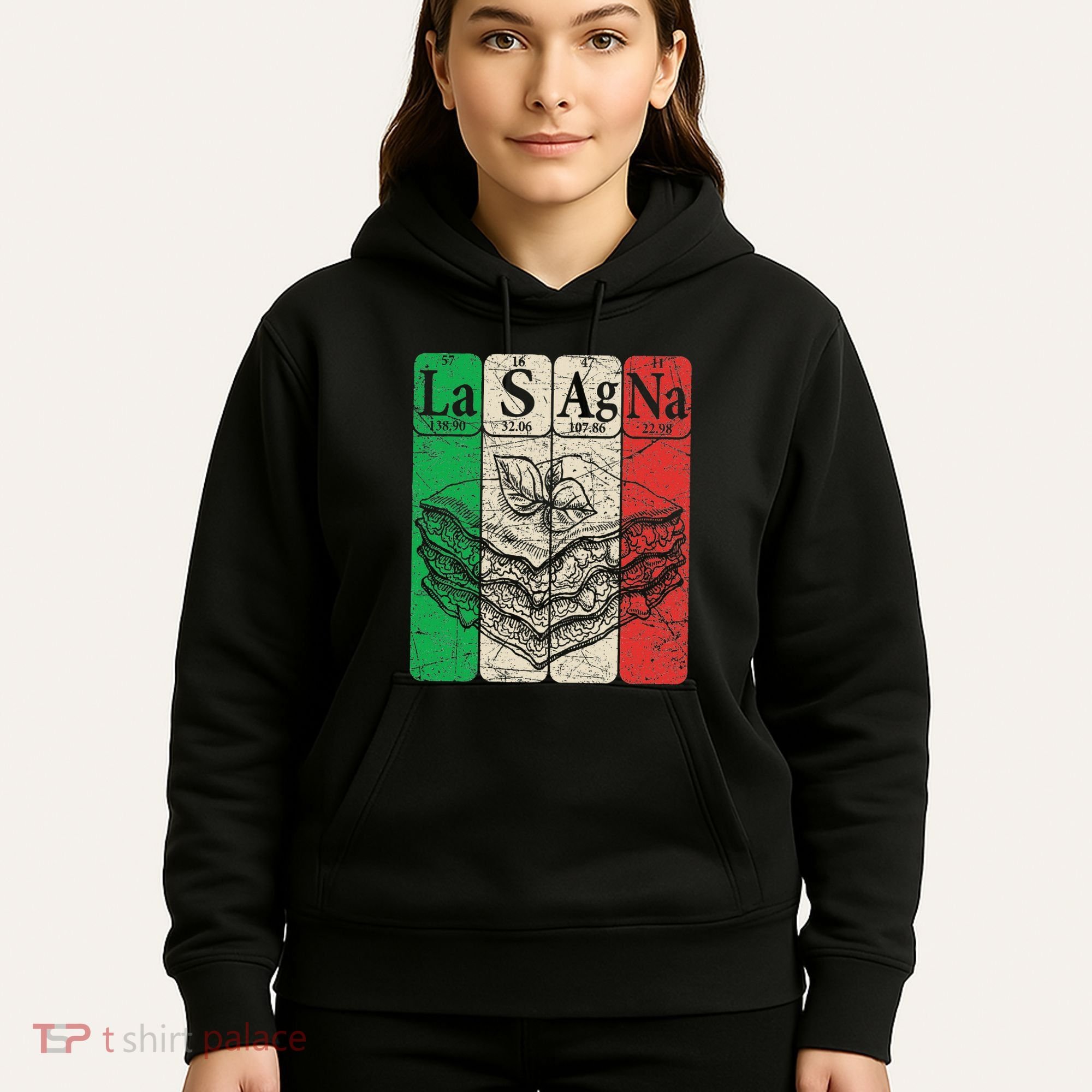 Italian Lasagna Periodic Table Elements Italian Flag Lasagna Hoodie