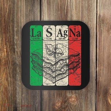 Italian Lasagna Periodic Table Elements Italian Flag Lasagna Coaster