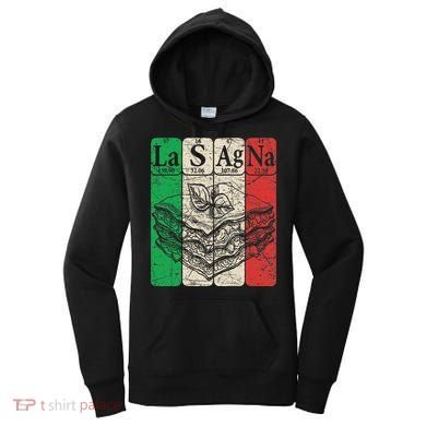 Italian Lasagna Periodic Table Elements Italian Flag Lasagna Women's Hoodie