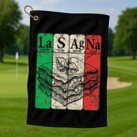 Italian Lasagna Periodic Table Elements Italian Flag Lasagna Golf Towel thumb 1