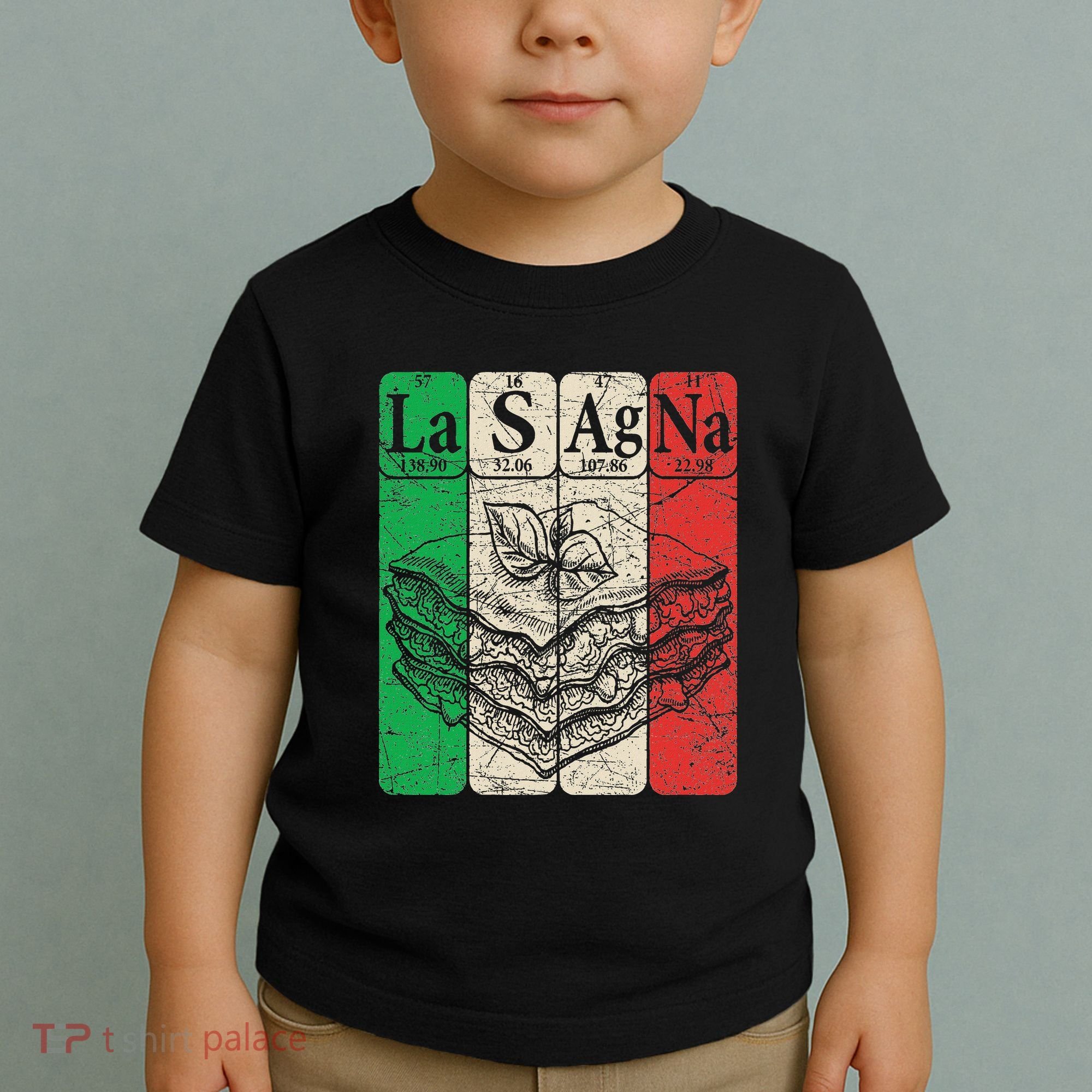 Italian Lasagna Periodic Table Elements Italian Flag Lasagna Toddler T-Shirt