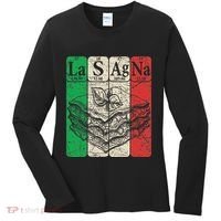 Italian Lasagna Periodic Table Elements Italian Flag Lasagna Women's Long Sleeve Shirt thumb 0