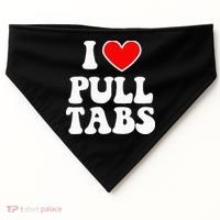 I Love Pull Tabs Bar Games Tavern Gambling USA-Made Doggie Bandana thumb 0