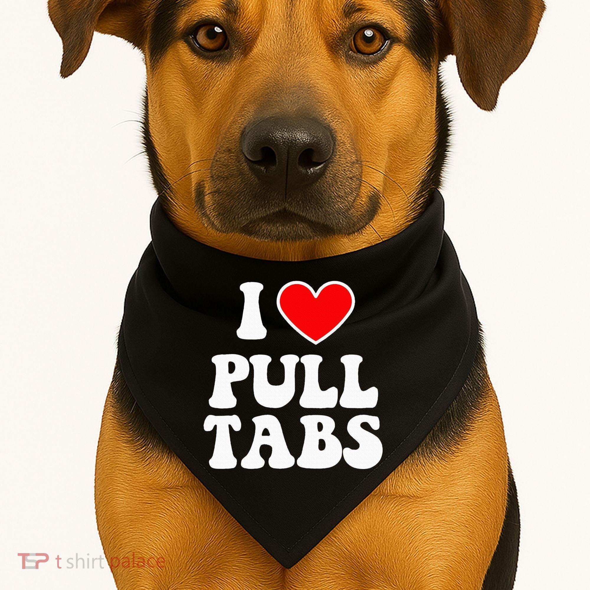I Love Pull Tabs Bar Games Tavern Gambling USA-Made Doggie Bandana