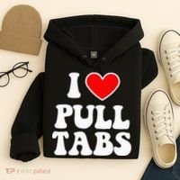 I Love Pull Tabs Bar Games Tavern Gambling Hoodie thumb 4