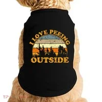 I Love Peeing Outside Doggie Tank thumb 0
