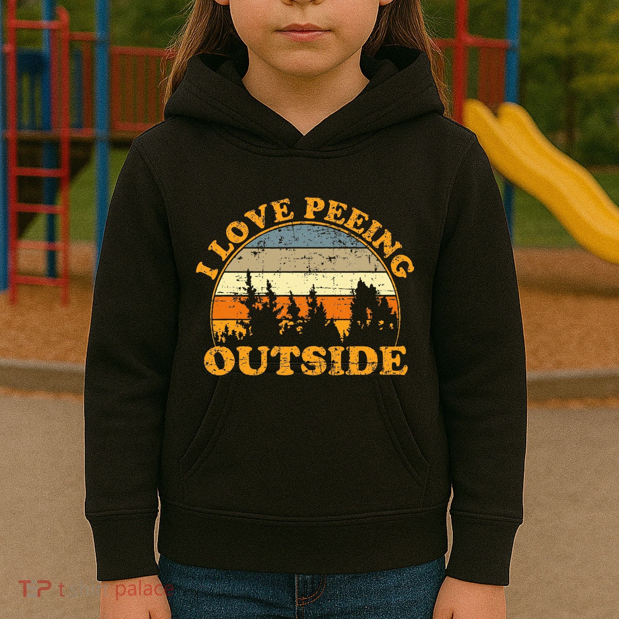 I Love Peeing Outside Kids Hoodie