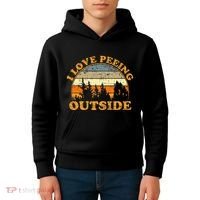 I Love Peeing Outside Kids Hoodie thumb 4
