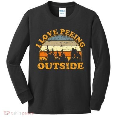 I Love Peeing Outside Kids Long Sleeve Shirt