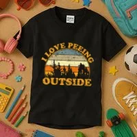 I Love Peeing Outside Kids T-Shirt thumb 3